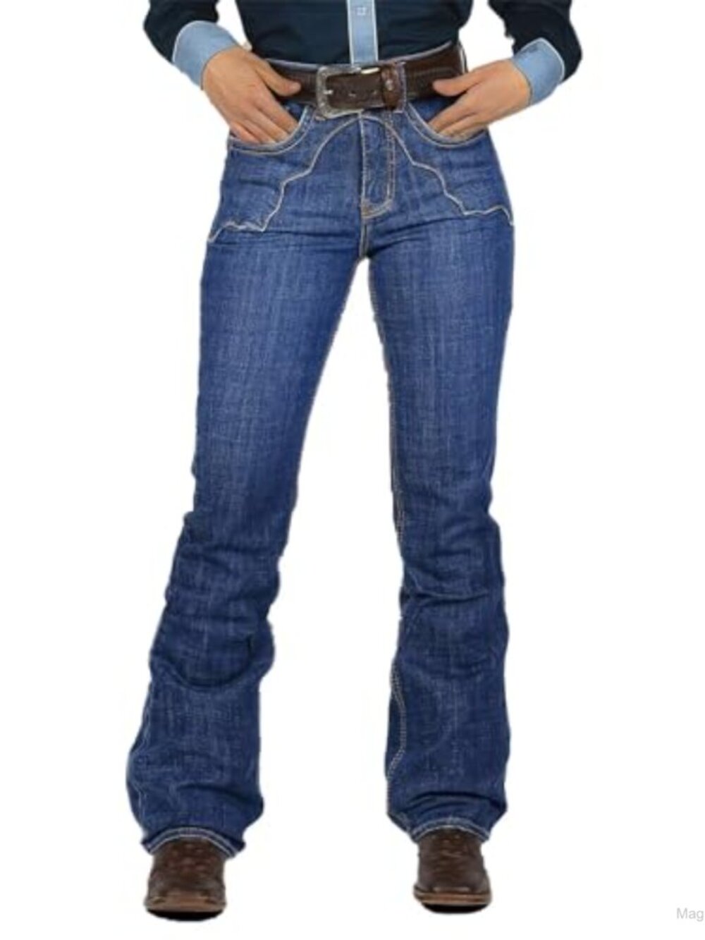 Women's High Rise Bootcut Stretch Denim Jeans